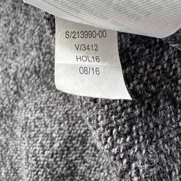 BANANA REPUBLIC Zip Up Button Front Cardigan‎ Sweater Mens XL Gray Wool Blend - Picture 14 of 16